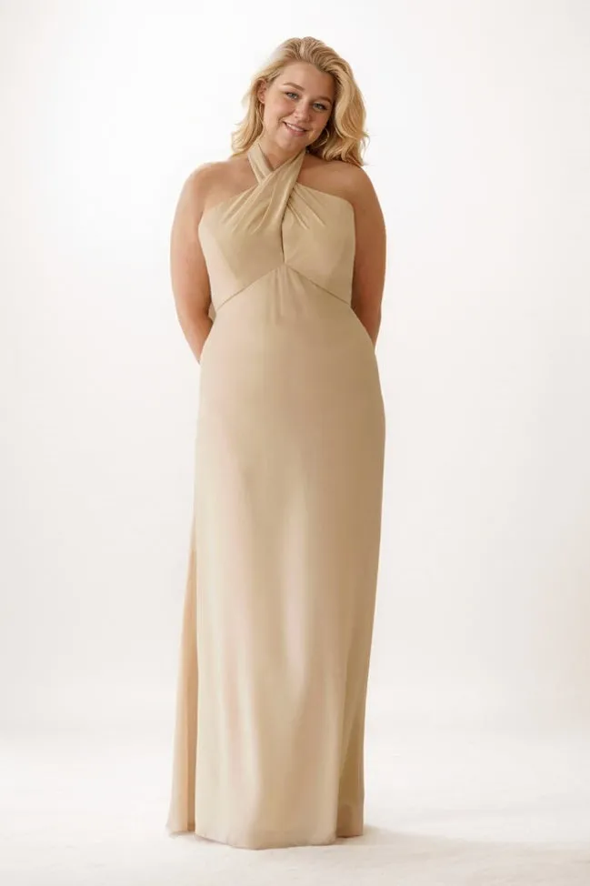Sheath-Column Maxi Chiffon Bridesmaid Dress CB0756 sold by Cocomelody