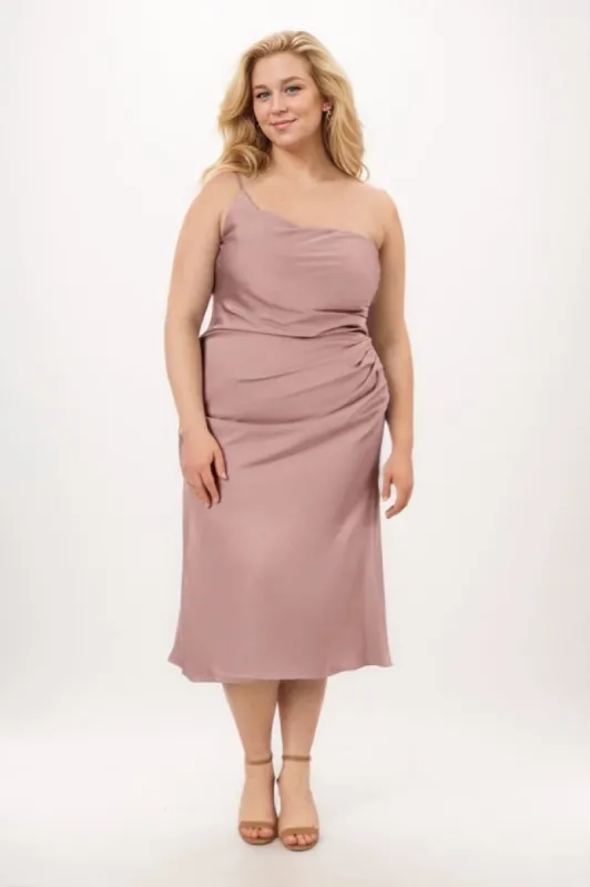 Sheath-Column Midi Chiffon Bridesmaid Dress CB0754 sold by Cocomelody