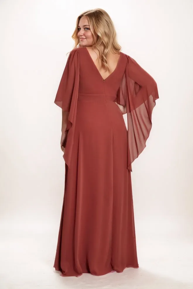 A-Line Maxi Chiffon Bridesmaid Dress CB0751 sold by Cocomelody product image thumbnail 2