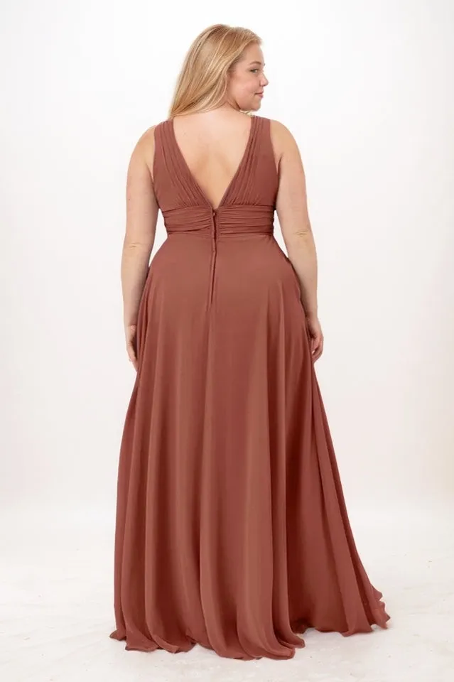 A-Line Maxi Chiffon Bridesmaid Dress CB0750 sold by Cocomelody product image thumbnail 2