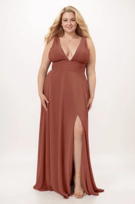 A-Line Maxi Chiffon Bridesmaid Dress CB0750 sold by Cocomelody