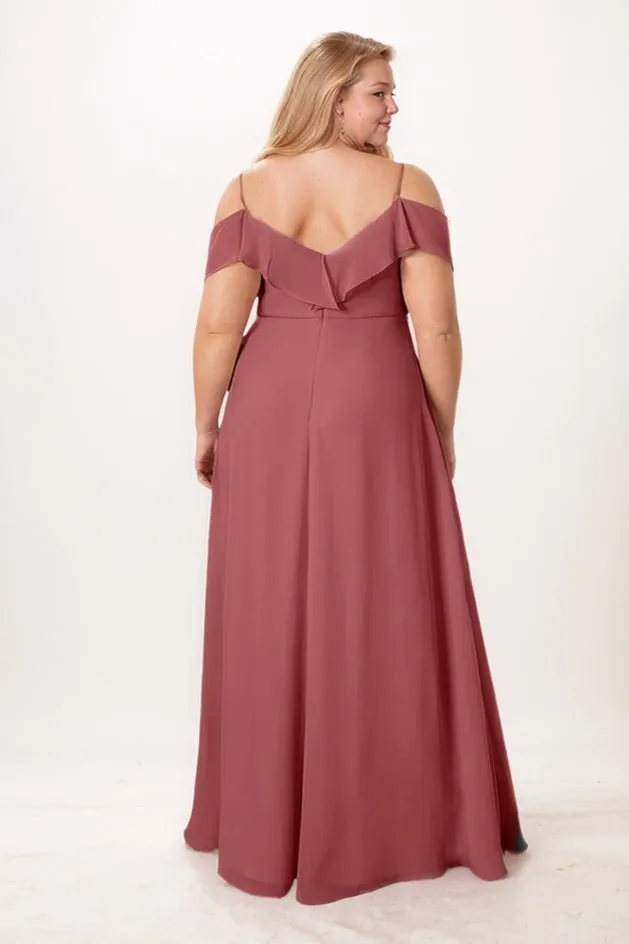 A-Line Maxi Chiffon Bridesmaid Dress CB0744 sold by Cocomelody product image thumbnail 2