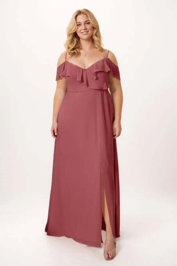 A-Line Maxi Chiffon Bridesmaid Dress CB0744 sold by Cocomelody