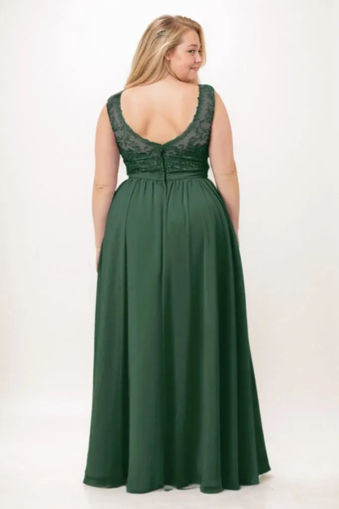 A-Line Maxi Chiffon Bridesmaid Dress CB0741 sold by Cocomelody product image thumbnail 2