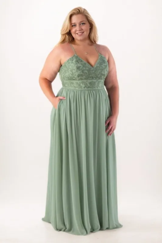 A-Line Maxi Chiffon Bridesmaid Dress CB0740 sold by Cocomelody