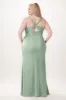Sheath-Column Maxi Elastic Silk like Satin Bridesmaid Dress CB0735 sold by Cocomelody