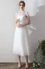 A-Line Tea Length Lace Tulle Wedding Dress 862471719437 sold by Cocomelody