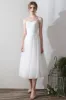A-Line Tea Length Lace Tulle Wedding Dress 862471719437 sold by Cocomelody