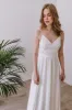 A-Line Sweep-Brush Train Chiffon Wedding Dress 650178936693 sold by Cocomelody