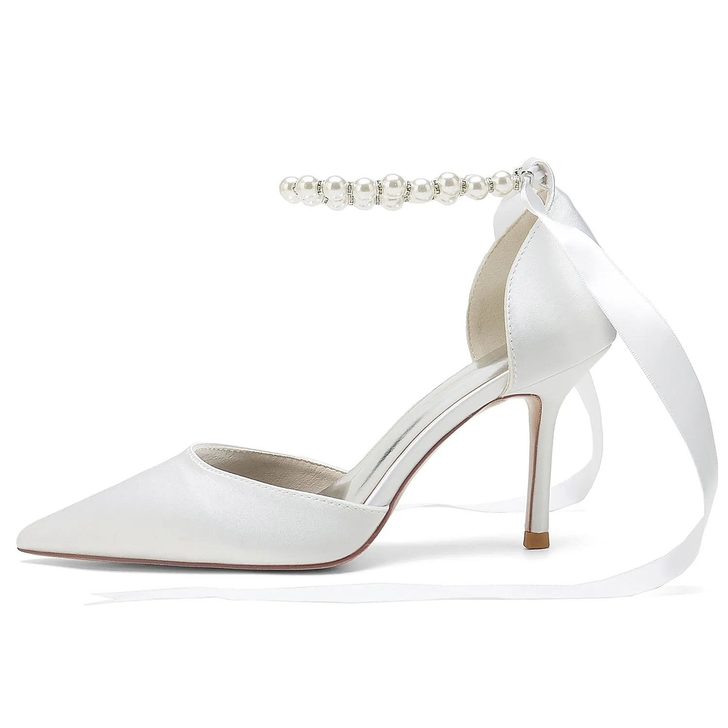 Stiletto Heel 8.5cm Silk-Like Shoes CK0380 sold by Cocomelody product image thumbnail 4