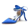 Stiletto Heel 6cm Silk-Like Shoes CK0357 sold by Cocomelody