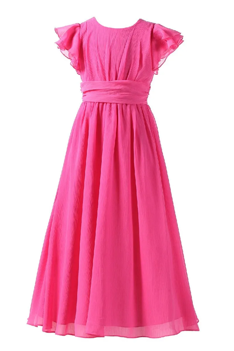 Elegant A-Line Scoop Bridesmaid Chiffon Gown B01MCSQLIY sold by Cocomelody product image thumbnail 4