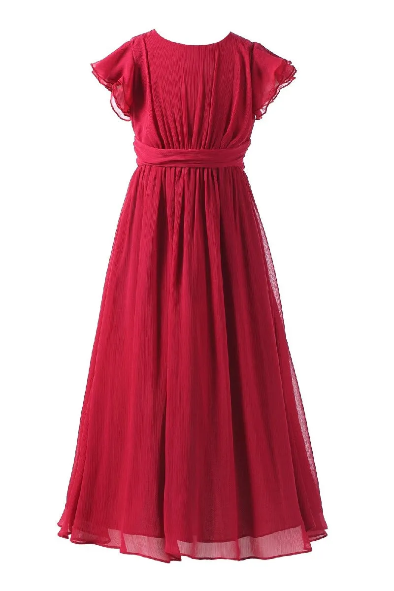 Elegant A-Line Scoop Bridesmaid Chiffon Gown B01MCSQLIY sold by Cocomelody