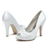 Stiletto Heel 10cm Silk-Like Shoes CK0416 sold by Cocomelody