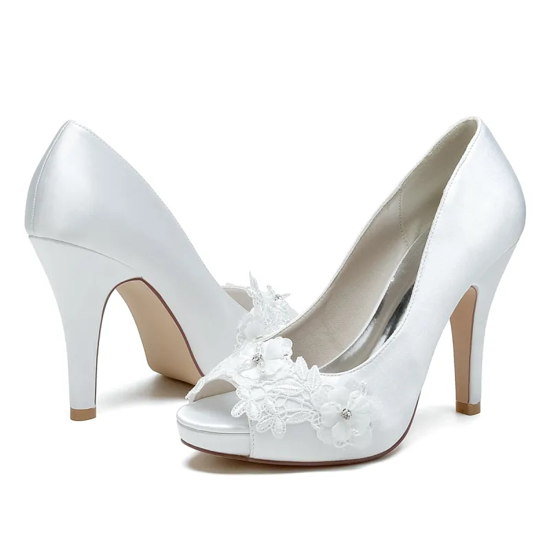 Stiletto Heel 10cm Silk-Like Shoes CK0416 sold by Cocomelody