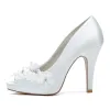 Stiletto Heel 10cm Silk-Like Shoes CK0416 sold by Cocomelody
