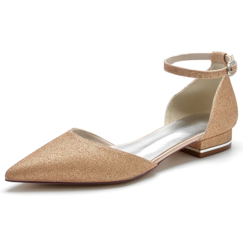 Flat Heel 2.5cm Glitter Shoes CK0408 sold by Cocomelody