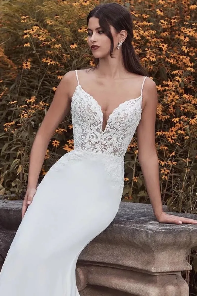 Trumpet-Mermaid Court Train Elastic Cloth Wedding Dress 866685814257 sold by Cocomelody product image thumbnail 4