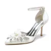 Stiletto Heel 8.5cm Silk-Like Shoes CK0476 sold by Cocomelody