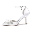 Stiletto Heel 8.5cm Silk-Like Shoes CK0476 sold by Cocomelody