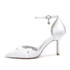 Stiletto Heel 8.5cm Silk-Like Shoes CK0475 sold by Cocomelody