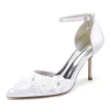 Stiletto Heel 8.5cm Silk-Like Shoes CK0475 sold by Cocomelody