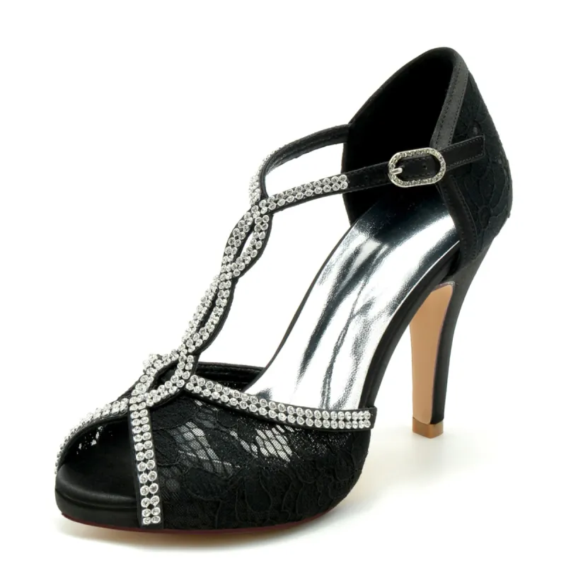 Stiletto Heel 10cm Tulle Shoes CK0469 sold by Cocomelody