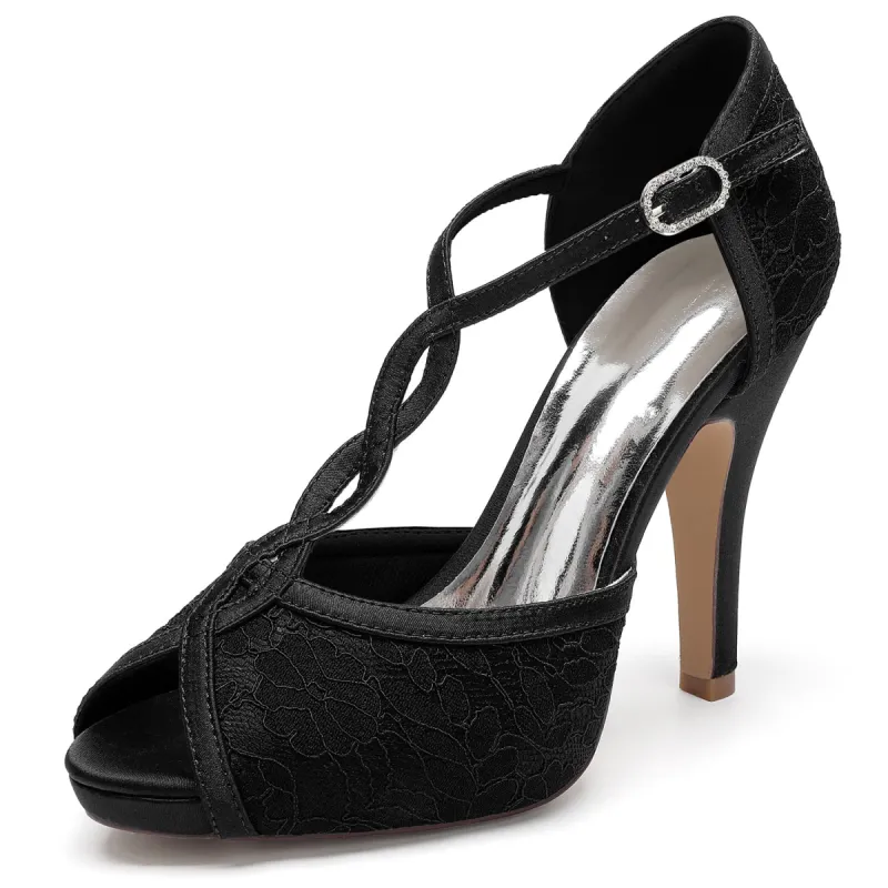 Stiletto Heel 10cm Lace Shoes CK0466 sold by Cocomelody