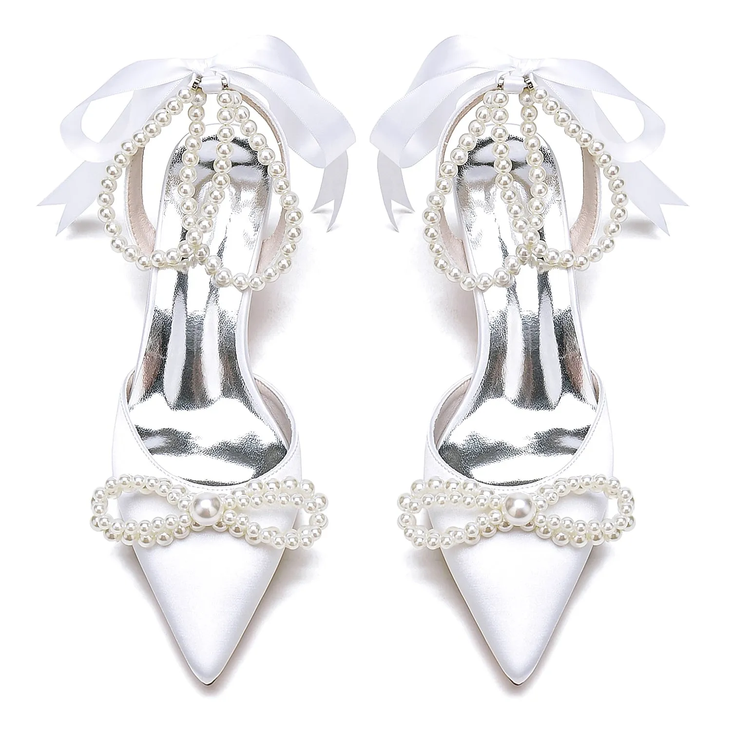 Stiletto Heel 8.5cm Silk-Like Shoes CK0446 sold by Cocomelody product image thumbnail 2