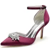 Stiletto Heel 8.5cm Silk-Like Shoes CK0445 sold by Cocomelody