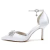 Stiletto Heel 8.5cm Silk-Like Shoes CK0445 sold by Cocomelody
