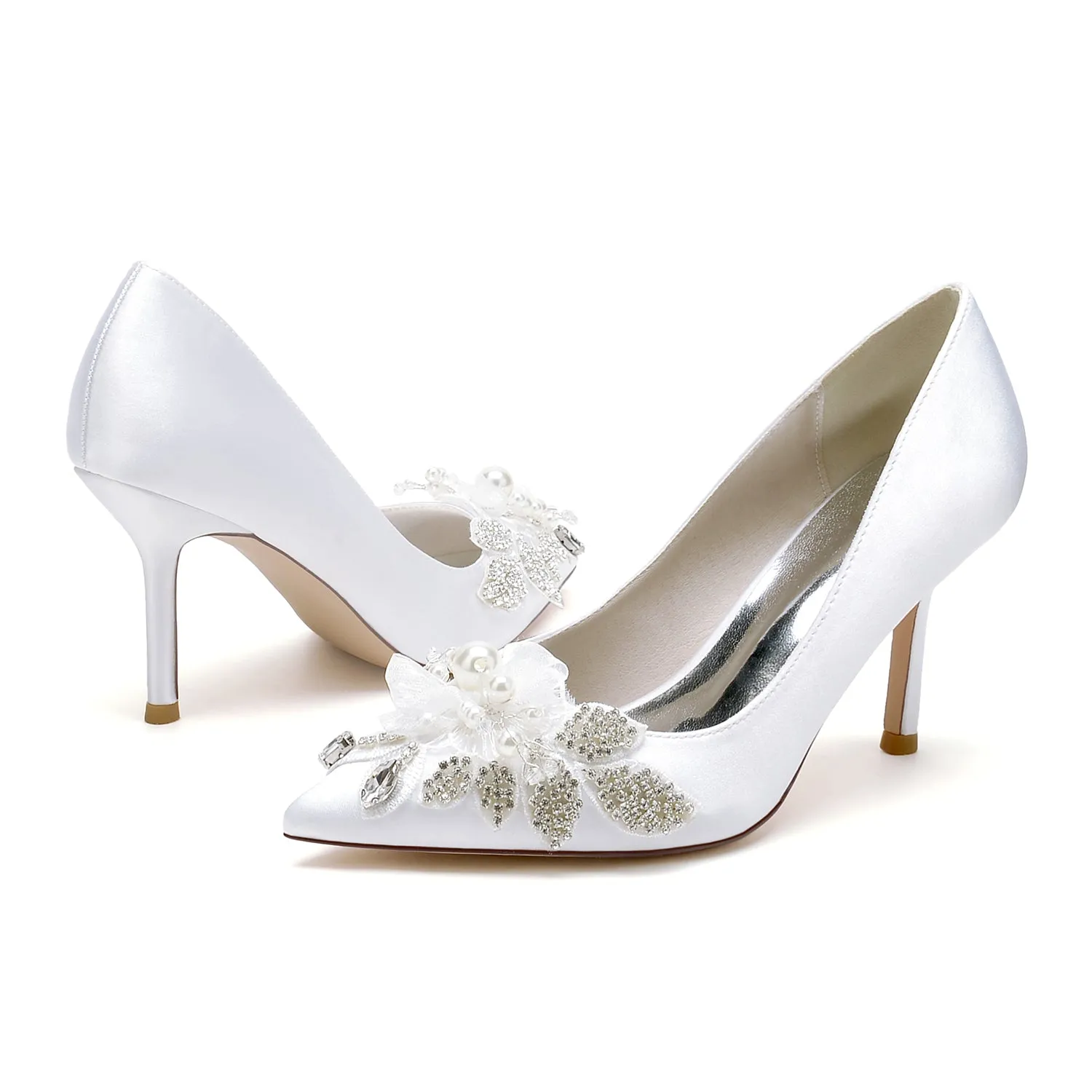 Stiletto Heel 8.5cm Silk-Like Shoes CK0441 sold by Cocomelody product image thumbnail 2