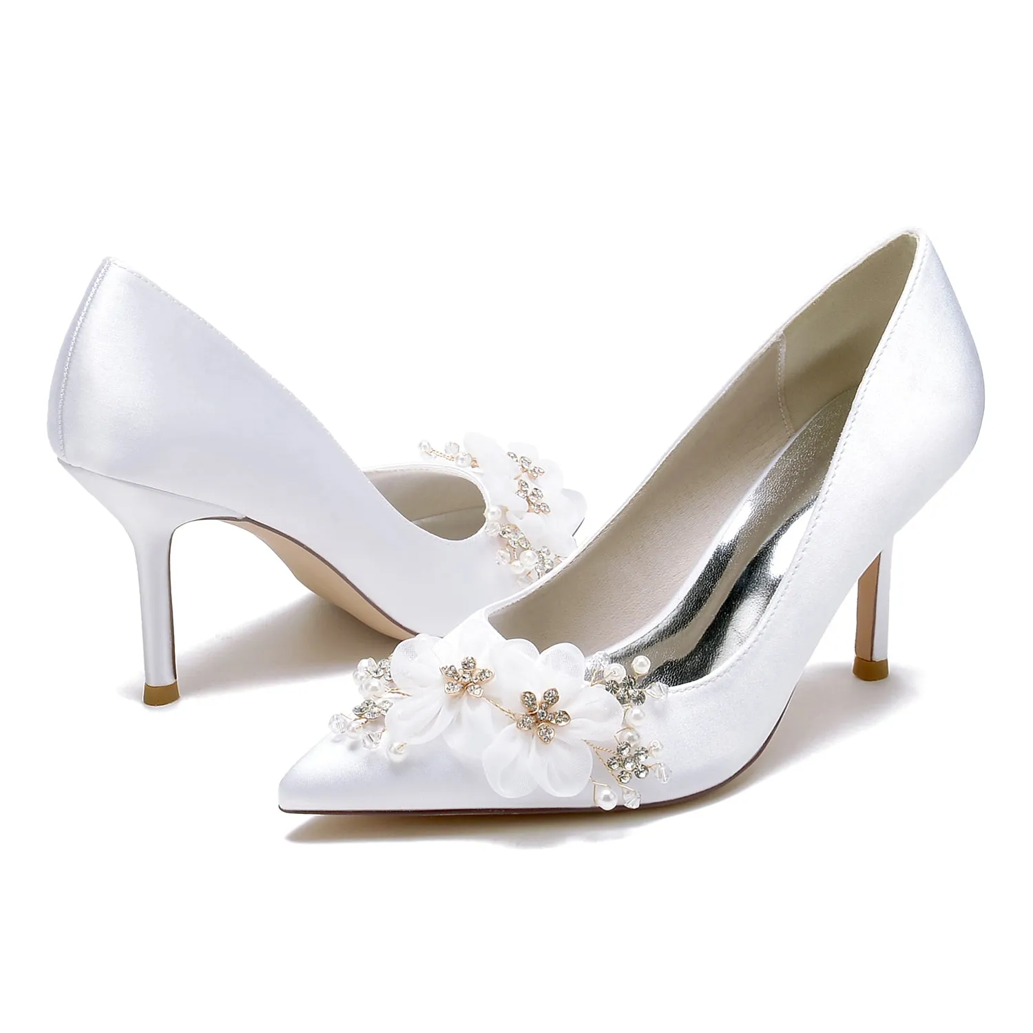 Stiletto Heel 8.5cm Silk-Like Shoes CK0433 sold by Cocomelody product image thumbnail 5