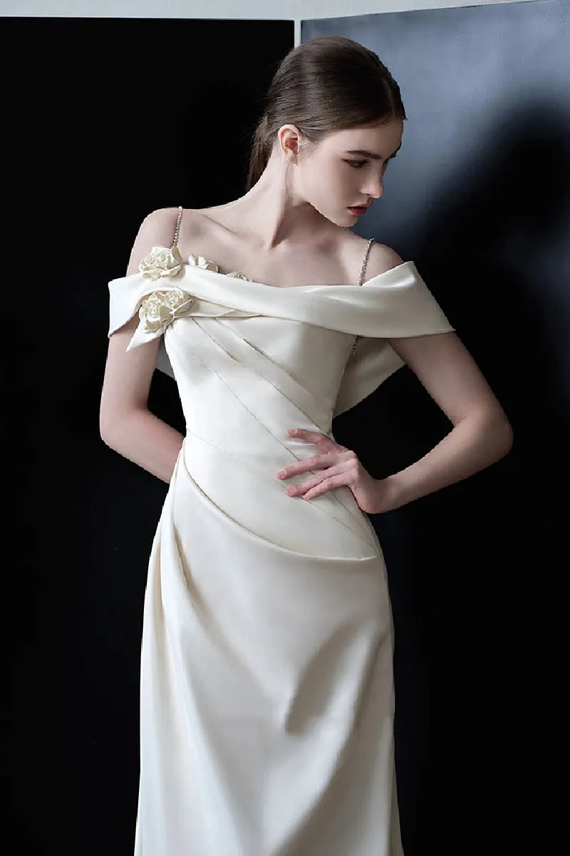 Trumpet-Mermaid Sweep-Brush Train Satin Wedding Dress 746403059748 sold by Cocomelody product image thumbnail 4