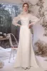 Sheath-Column Sweep-Brush Train Satin Wedding Dress 842075307132 sold by Cocomelody