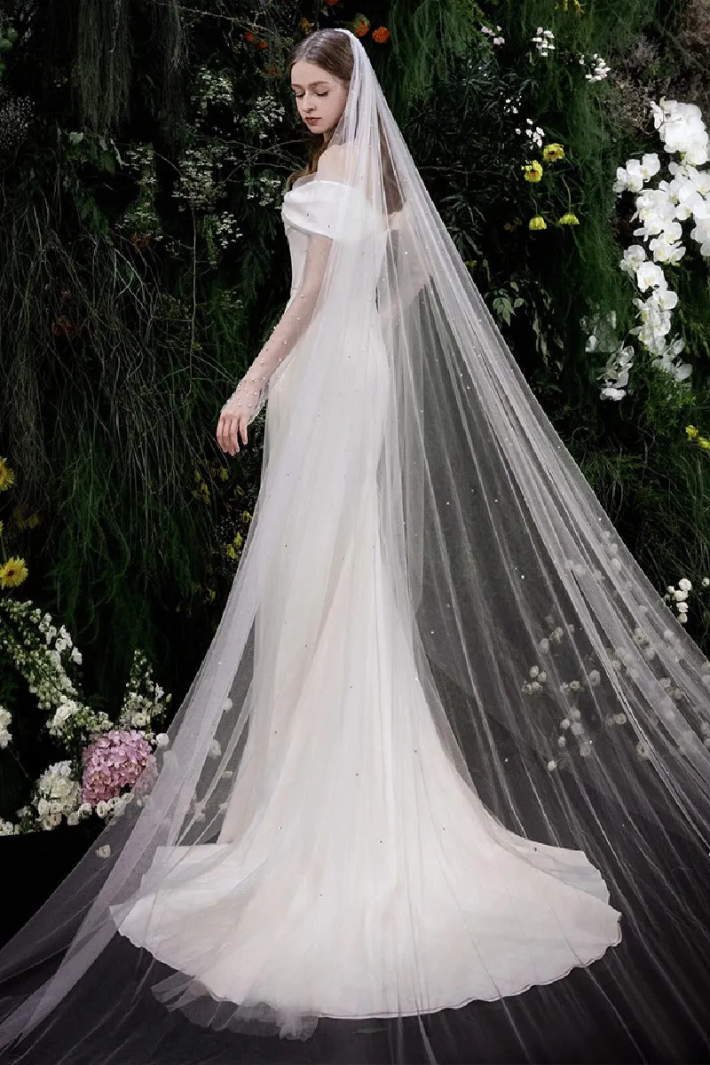 Trumpet-Mermaid Sweep-Brush Train Satin Wedding Dress 854371735185 sold by Cocomelody product image thumbnail 2