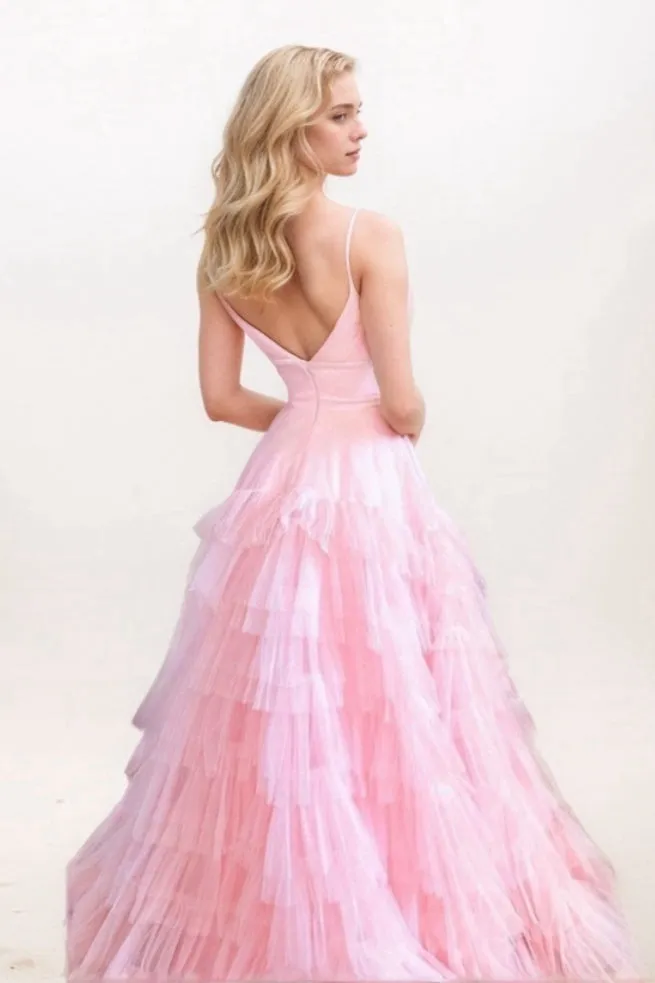 Ball Gown Sweep-Brush Train Tulle Prom Dress CS0702 sold by Cocomelody product image thumbnail 2