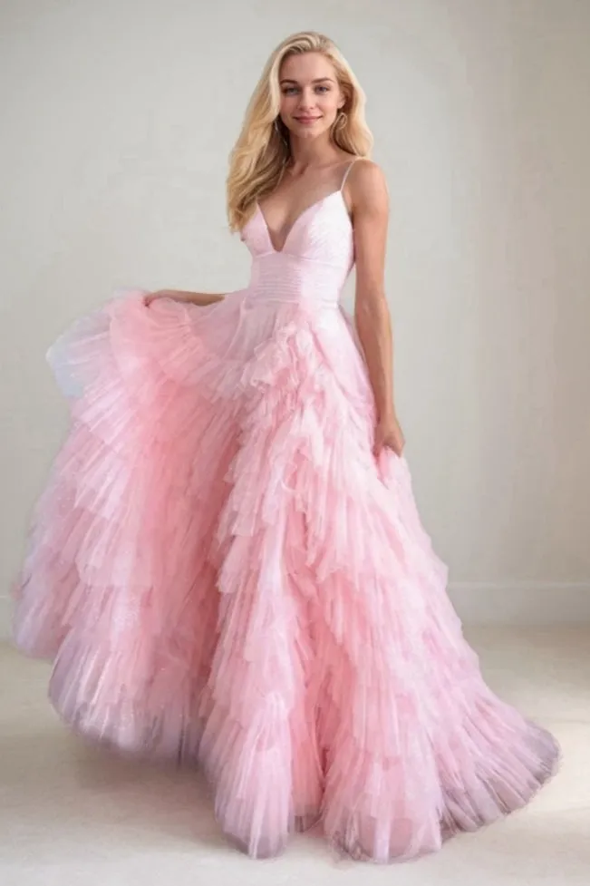 Ball Gown Sweep-Brush Train Tulle Prom Dress CS0702 sold by Cocomelody