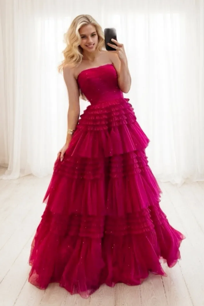Ball Gown Court Train Tulle Prom Dress CS0700 sold by Cocomelody
