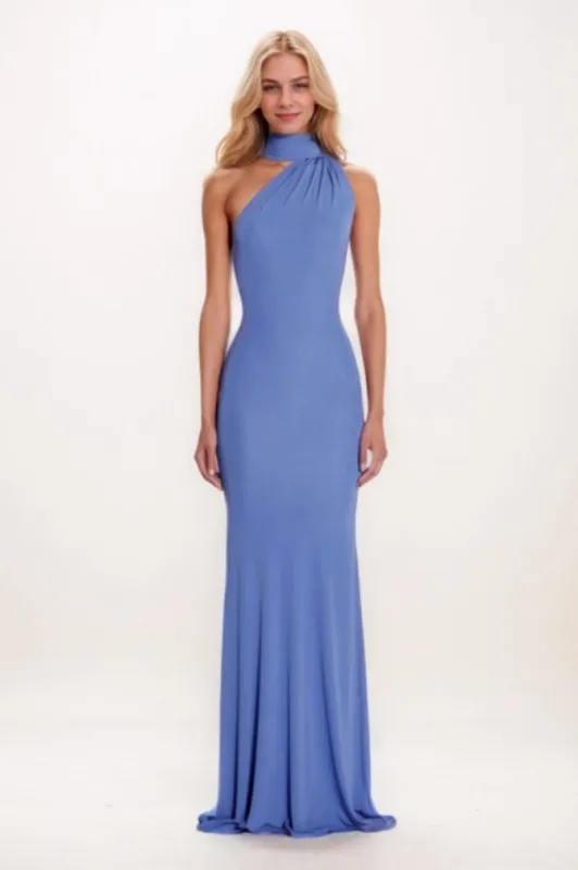 Mermaid Sweep-Brush Train Knitted Fabric Prom Dress CS0697 made by Cocomelody