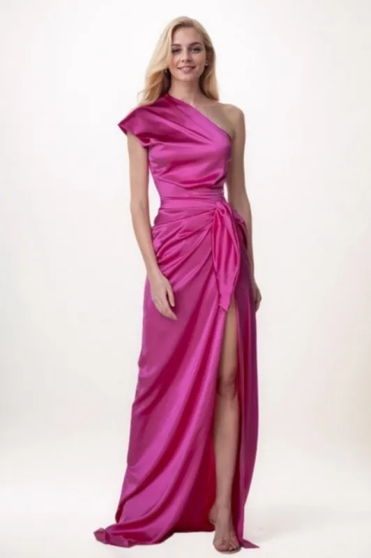 Mermaid Sweep-Brush Train Elastic Silk like Satin Prom Dress CS0696 made by Cocomelody