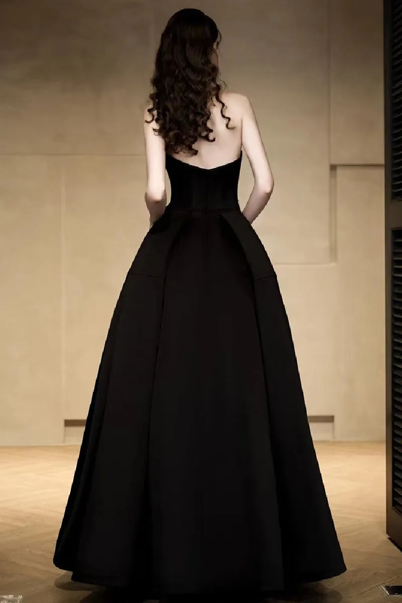 A-Line Floor Length Satin Wedding Dress 780514432046 sold by Cocomelody product image thumbnail 2