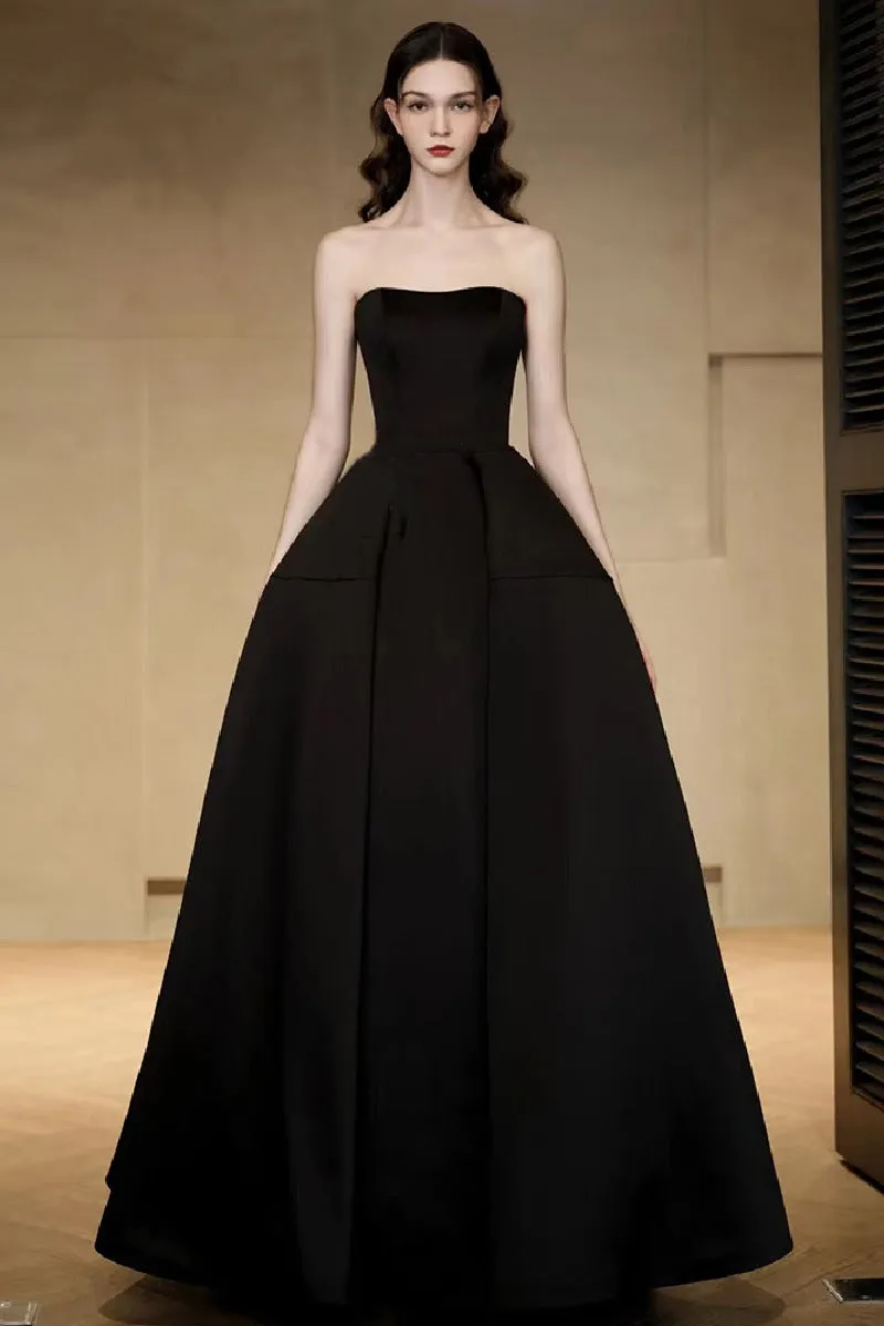 A-Line Floor Length Satin Wedding Dress 780514432046 sold by Cocomelody