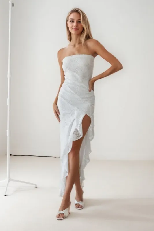 Sheath-Column Ankle Length Lace Wedding Dress CW3419 sold by Cocomelody