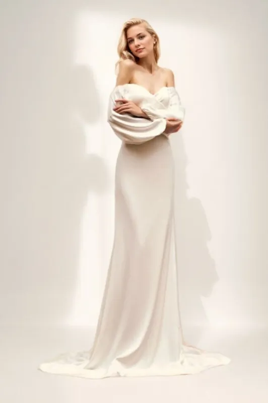 Mermaid Sweep-Brush Train Elastic Cloth Wedding Dress CW3456 sold by Cocomelody