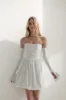 A-Line Short-Mini Satin Wedding Dress CW3413 sold by Cocomelody