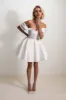 A-Line Short-Mini Satin Wedding Dress CW3401 sold by Cocomelody
