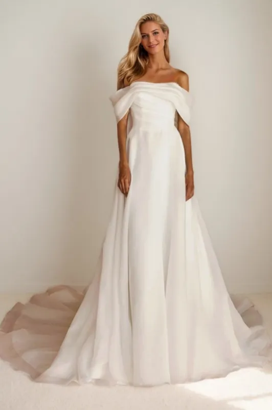 A-Line Court Train Organza Wedding Dress CW3465 sold by Cocomelody