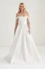 A-Line Court Train Mikado Wedding Dress CW3443 sold by Cocomelody