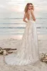 A-Line Sweep-Brush Train Lace Tulle Wedding Dress CW3474 sold by Cocomelody